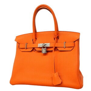 Hermes Birkin 30 Handbag, Togo Leather, Orange, □M Stamp, Women's, P3367915